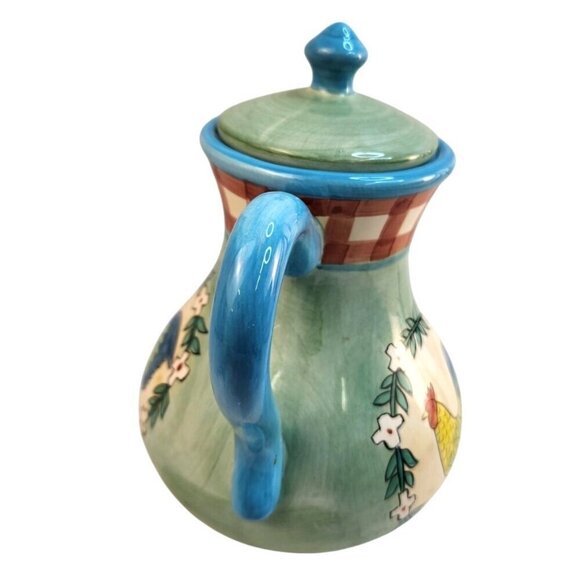 Heartfelt Kitchen Creations Hand-Painted Rooster Ceramic Teapot 7" Tall Youngs I - Picture 3 of 12